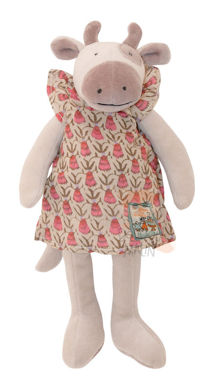  grande famille charlotte vache robe rose beige 